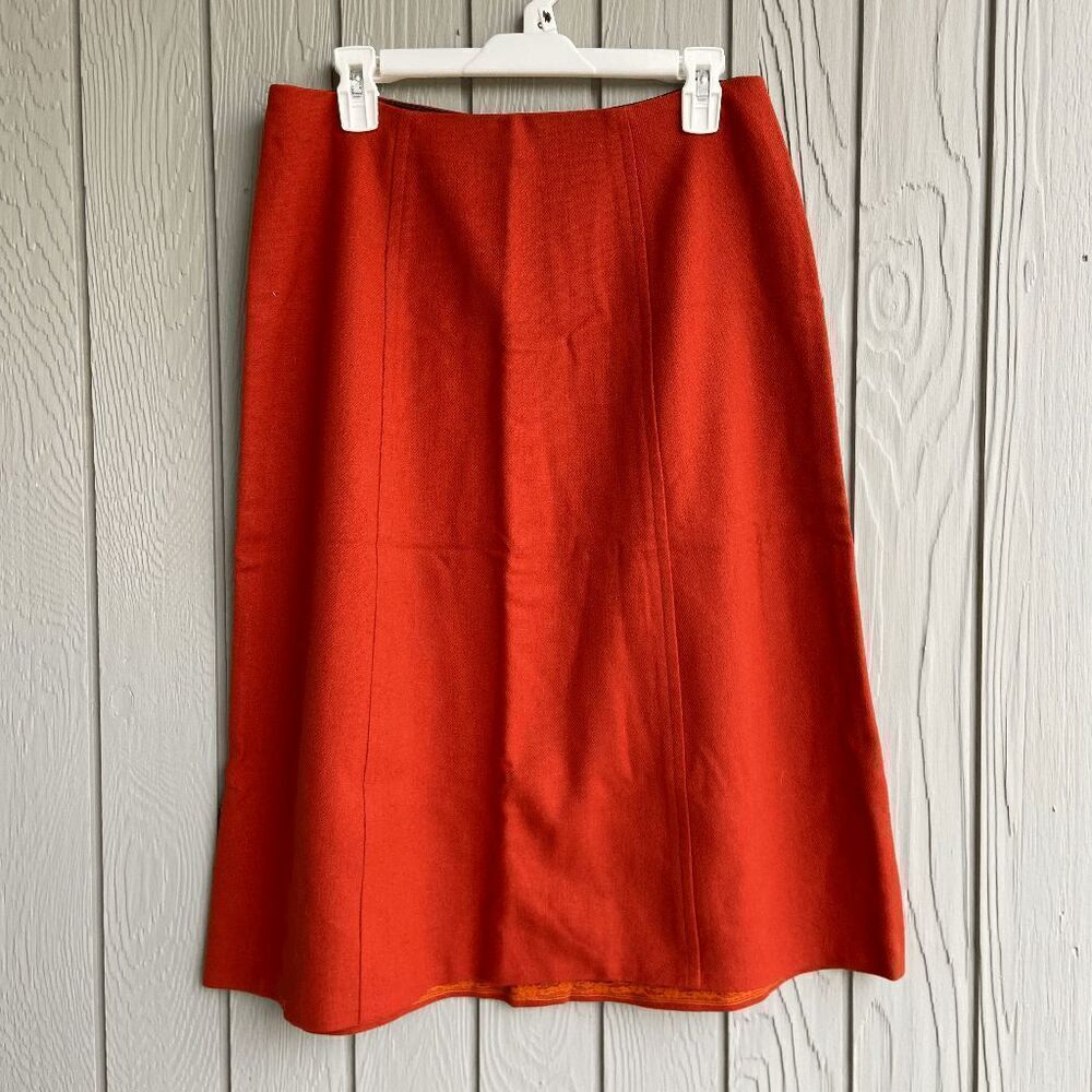 1950s Vintage 4 Panel A-line Gore Panelled Skirt Autumn Coed College Campus Flar